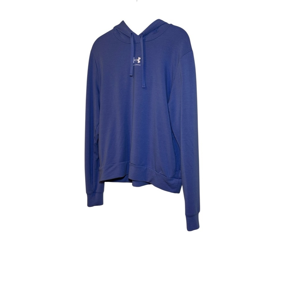 Under Armour Woman’s Rival Terry Hooded Sweatshirt Size Medium in Baja Blue - Picture 3 of 6